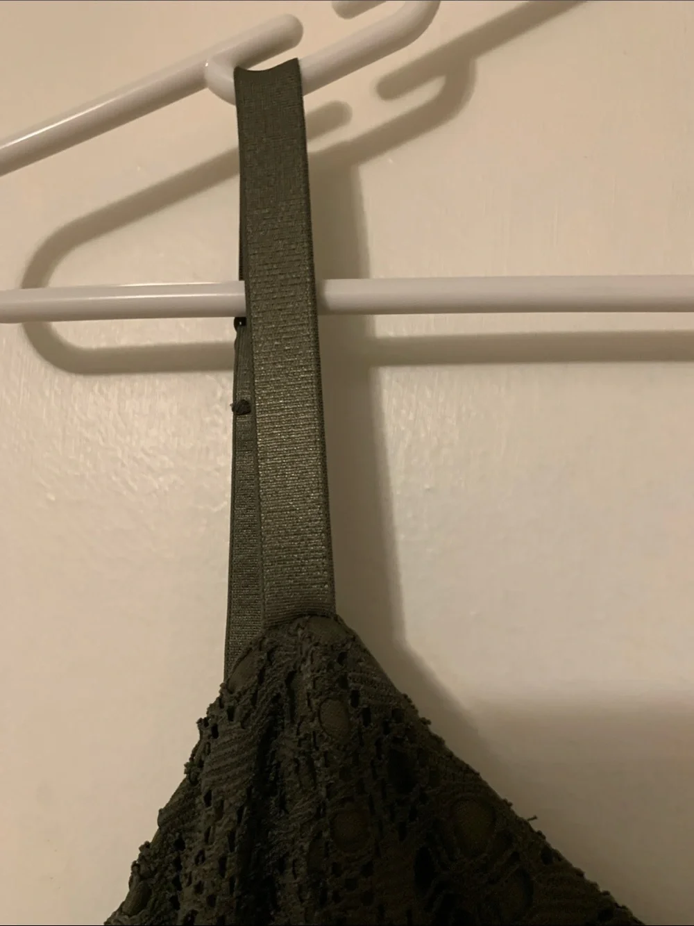 Maurices Olive Green Lace Midi Dress with Spaghetti Straps